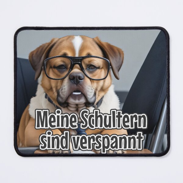 Artikelvorschau, KI-generierter Hund 02 „Meine Schultern sind verspannt“ entworfen und verkauft von Cliff-Qi.