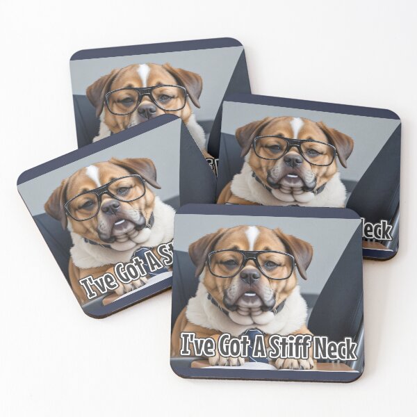 Item preview, AI-Generated Dog 02 "I've got a stiff neck" designed and sold by Cliff-Qi.