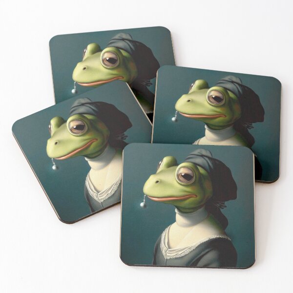 Item preview, Frog eating a Pearl Earing designed and sold by Merlyn Morris.