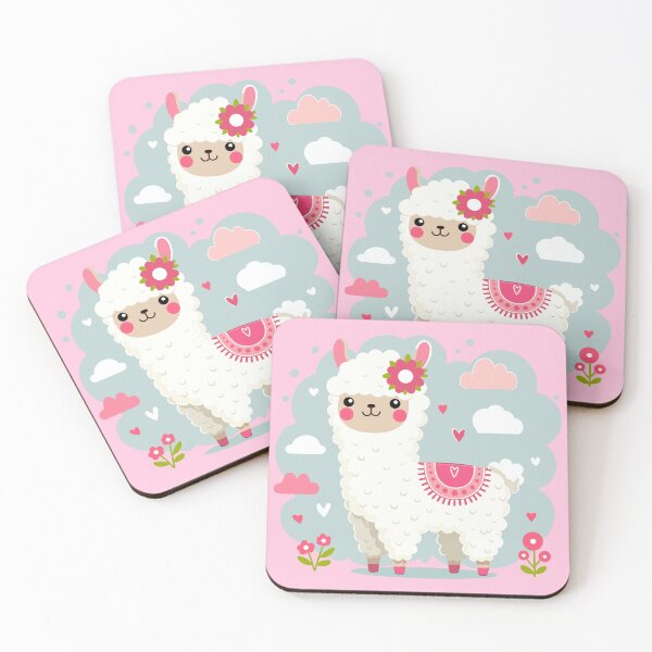 Item preview, a cute cartoon llama, white alpaca designed and sold by Niktarka.