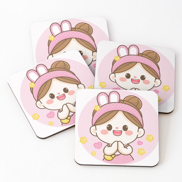 Item preview, Namaste Joy: Cheerful Cute Girl Cartoon Art Illustration" designed and sold by hjian8219.