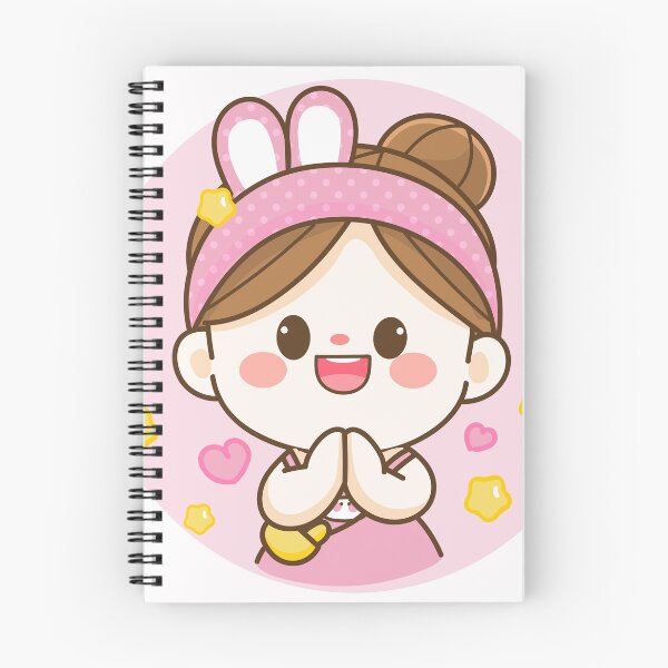 Item preview, Namaste Joy: Cheerful Cute Girl Cartoon Art Illustration" designed and sold by hjian8219.