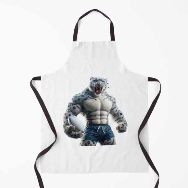 Item preview, Snow leopard rugby player designed and sold by SpendieSellers.