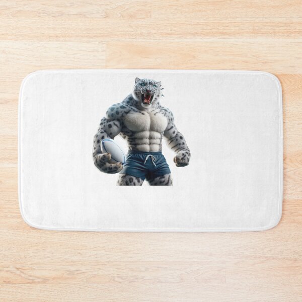 Item preview, Snow leopard rugby player designed and sold by SpendieSellers.