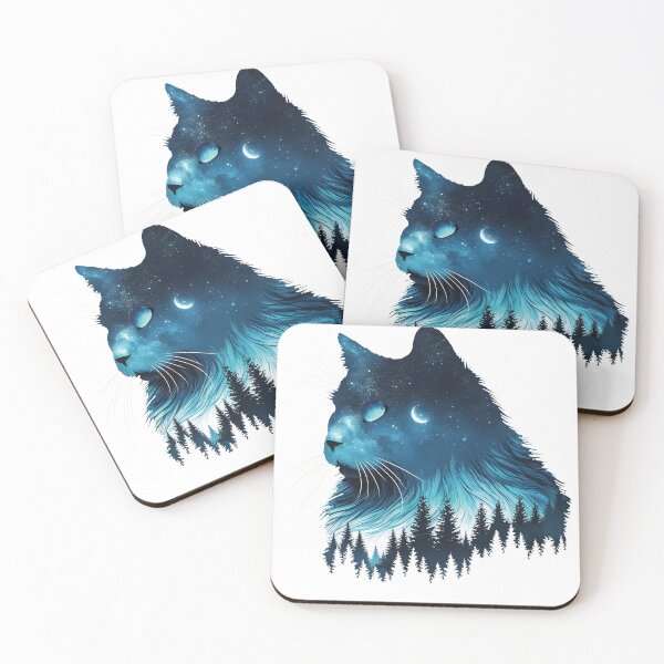 Item preview, Night cat with trees and the moon designed and sold by DRAGON FIRE.