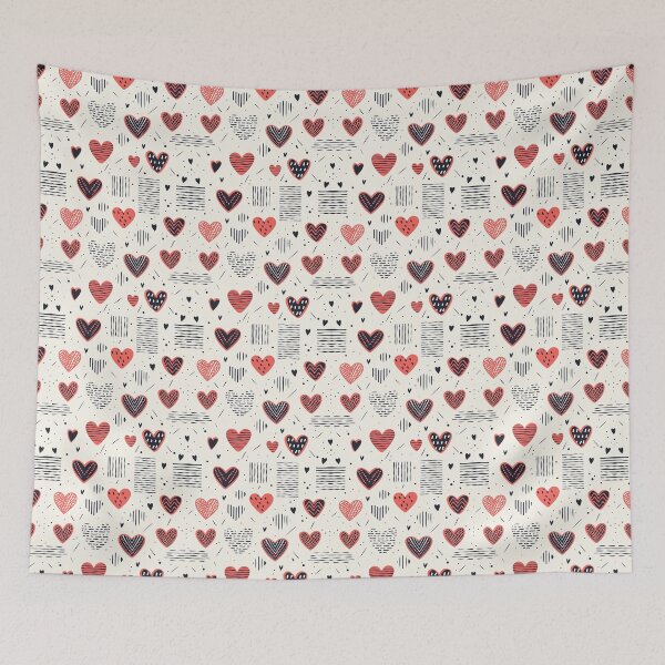 Item preview, Hand Drawn Love Pattern #6 designed and sold by Geniecreatives.
