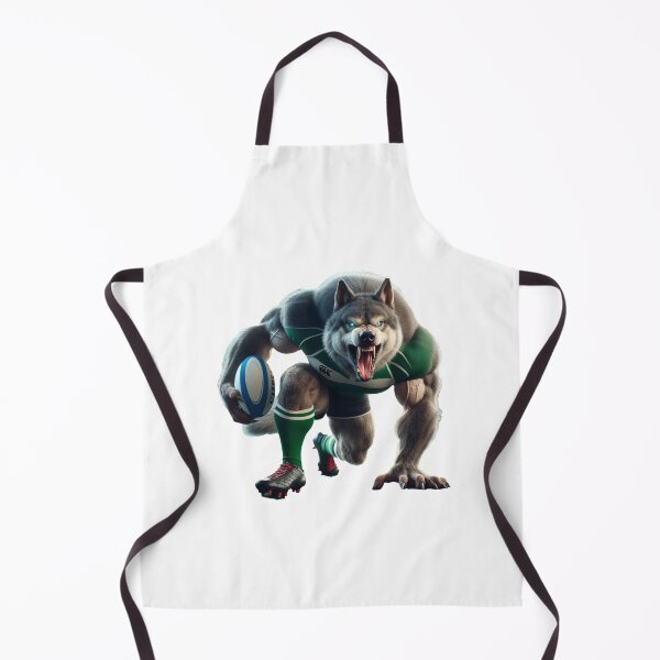 Item preview, Grey wolf rugby player designed and sold by SpendieSellers.