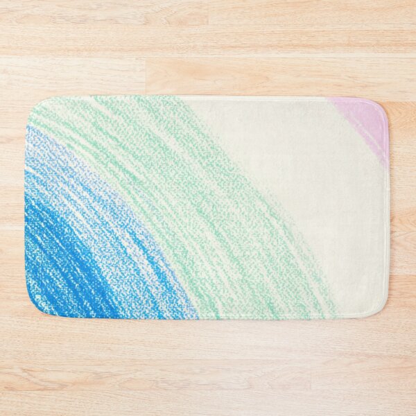 Item preview, Pastels, crayons colored, blue, light green, pink minimal drawing on white paper background designed and sold by MTShoppingLine.