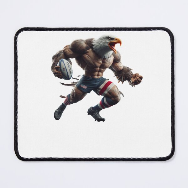 Item preview, Bald eagle rugby player designed and sold by SpendieSellers.