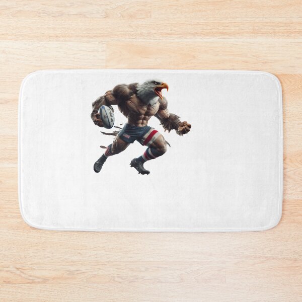 Item preview, Bald eagle rugby player designed and sold by SpendieSellers.