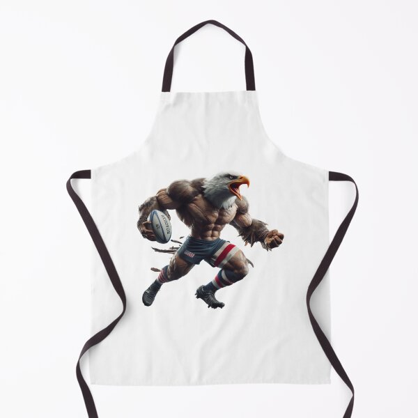 Item preview, Bald eagle rugby player designed and sold by SpendieSellers.
