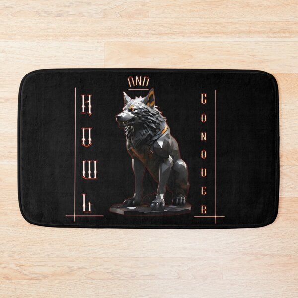 Item preview, Howl and Conquer - Geometrical Black Wolf designed and sold by PolygonPinnacle.