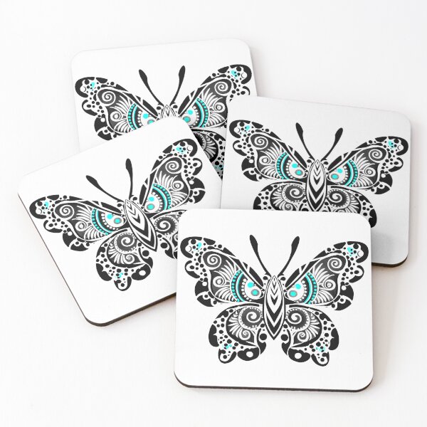 Item preview, White Tribal Butterfly Tattoo designed and sold by Cr320.