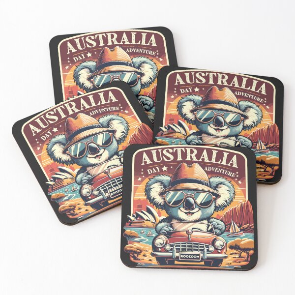 Item preview, Australia Day Adventure Koala Retro Vintage designed and sold by WildPalette-Art.
