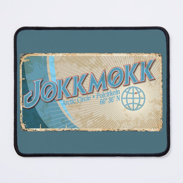 Item preview, JOKKMOKK Sweden Arctic Circle Flag Sticker T-Shirt 01 designed and sold by LocationInks.
