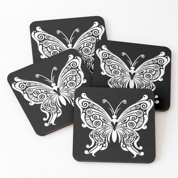 Item preview, White Tribal Butterfly Tattoo designed and sold by Cr320.