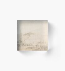 Lagoon Capriccio with an Obelisk Acrylic Block