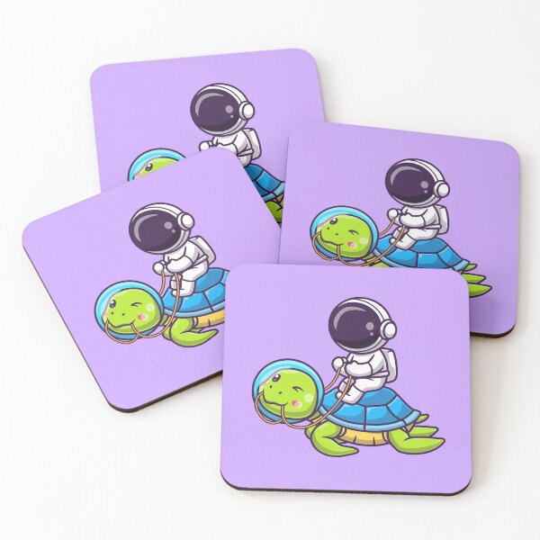 Item preview, Astro-Turtle Adventure: Cute Astronaut Riding Turtle Cartoon Vector Icon designed and sold by hjian8219.