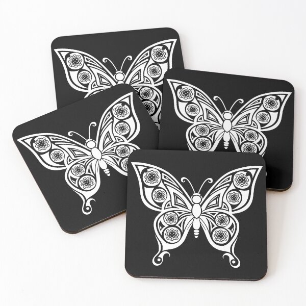 Item preview, White Tribal Butterfly Tattoo designed and sold by Cr320.