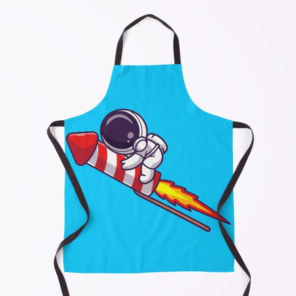 Item preview, Galactic Celebration: Cute Astronaut Flying with Fireworks Rocket Cartoon Vector Icon designed and sold by hjian8219.