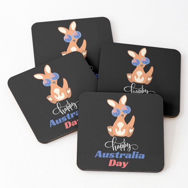 Artikelvorschau, Happy Australia Day: Feierlichkeiten mit Känguru und australischer Flagge für Australier entworfen und verkauft von mimiscreativity.