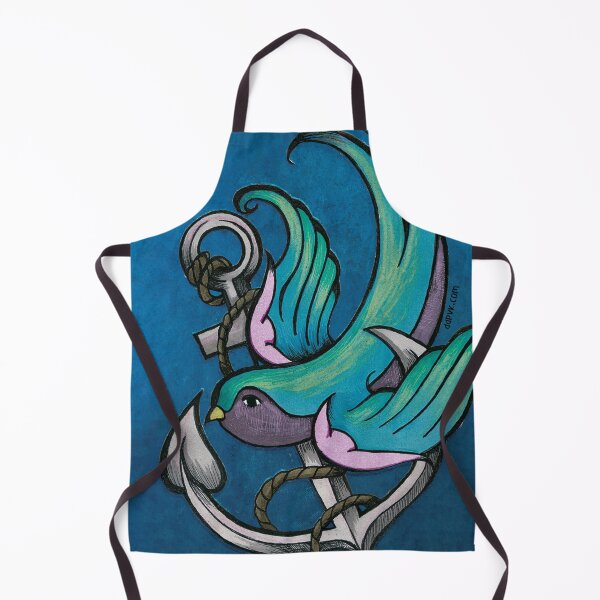 Item preview, Vintage Nautical Seapunk Swallow and Anchor Tattoo Illustration designed and sold by ddpvk.