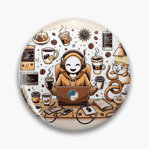 Item preview, Caffeinated Coding: A Programmer's Python Paradise designed and sold by TuringTacoTales.