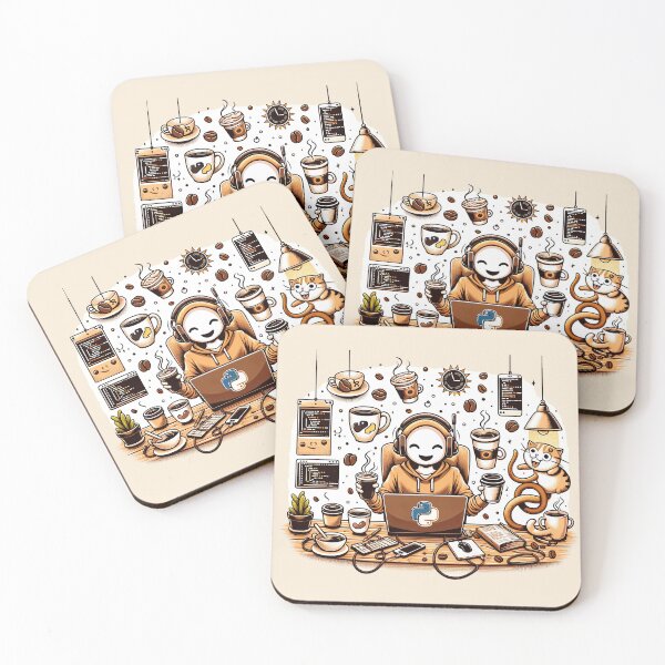 Item preview, Caffeinated Coding: A Programmer's Python Paradise designed and sold by TuringTacoTales.