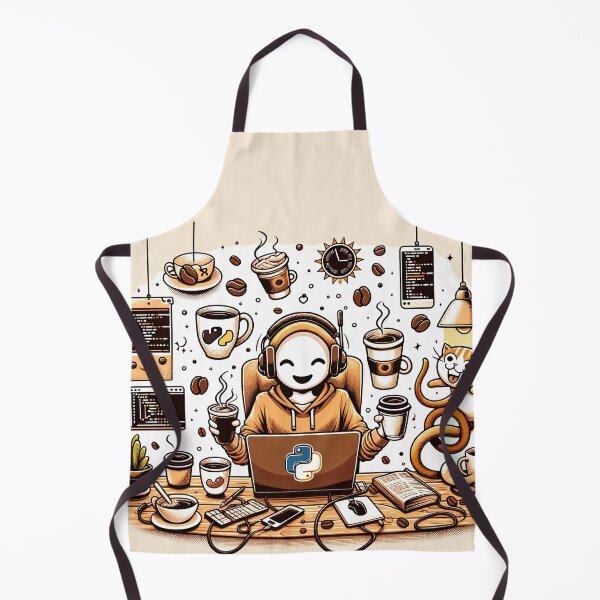 Item preview, Caffeinated Coding: A Programmer's Python Paradise designed and sold by TuringTacoTales.