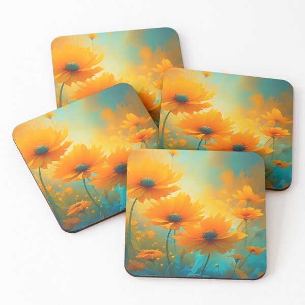 Item preview, Dreamy Painterly Orange Flowers designed and sold by ByNicoleSara.