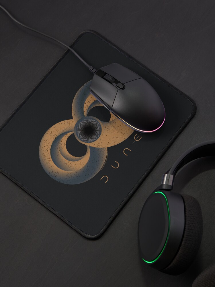 Thumbnail 4 of 5, Mouse Pad, Dune Sandworm Infinity Sign Vintage designed and sold by wolfkin-design.