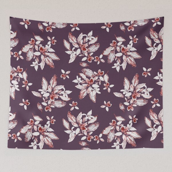 Item preview, Watercolor pattern with beautiful cherry bloossom designed and sold by StudioGlouna.