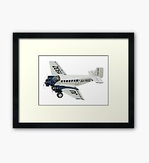 Cartoon Retro Airplane Framed Print