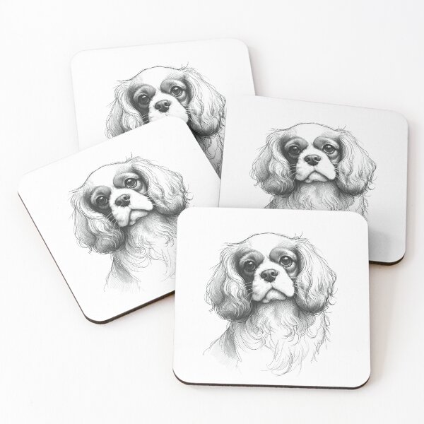 Item preview, Cavalier King Charles Spaniel Pencil Sketch by Artist Soulful Gaze designed and sold by irek07.