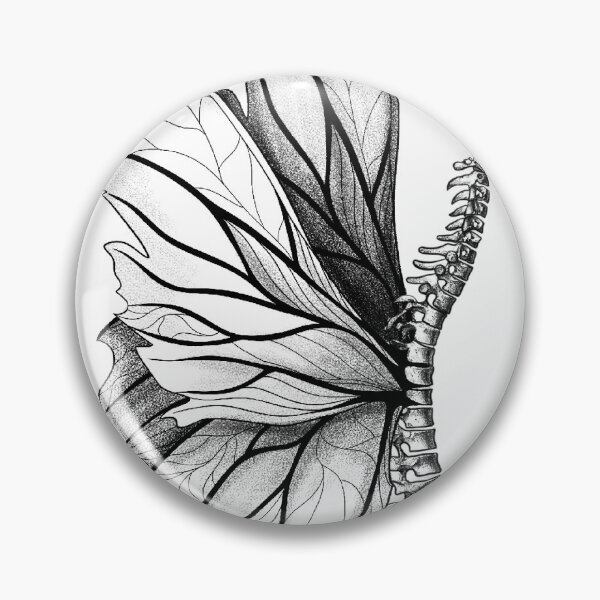 Item preview, Skeleton spine with butterfly wings designed and sold by Katart-is.