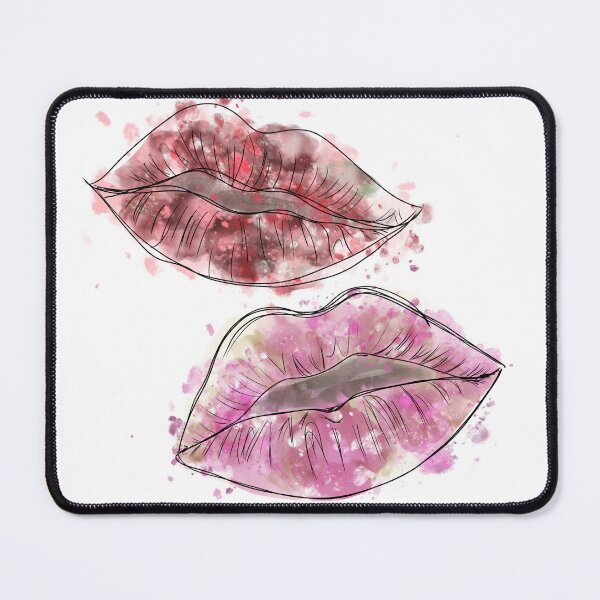 Aperçu de l'œuvre Bisous aquarelle Lineart créée et vendue par AdriaCaps Art & Design.
