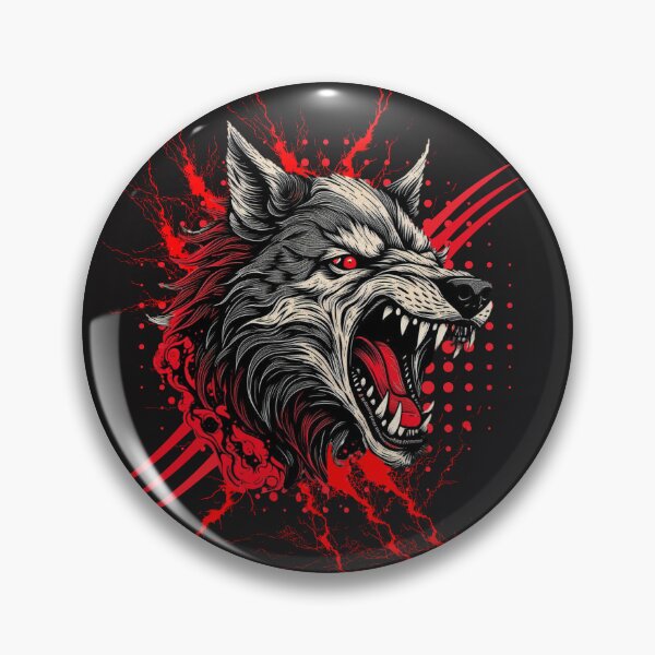 Item preview, Aggressive Angry Screaming Wolf designed and sold by MerchByCraig.