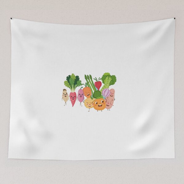 Item preview, Happy vegetable cartoon  designed and sold by wawaart.