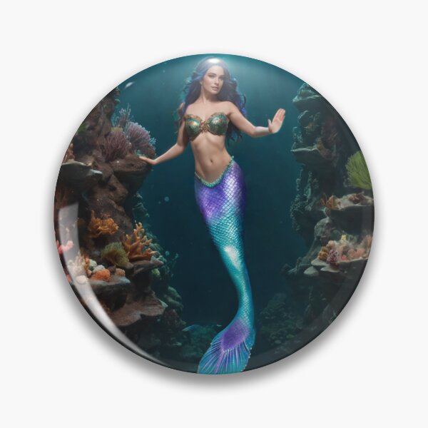 Item preview, Mermaid with corals, under the sea. designed and sold by piscesmermaid.