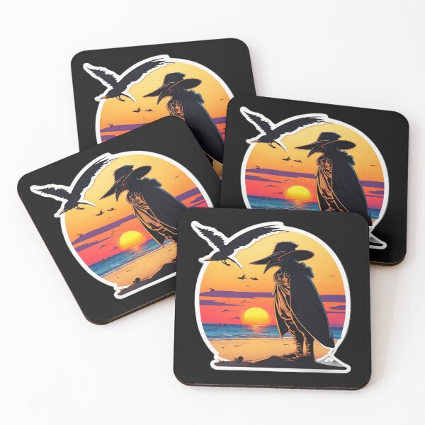 Item preview, Sunset Plague Doctor on a Beach with Hawaiian Sunset designed and sold by NautiChic.