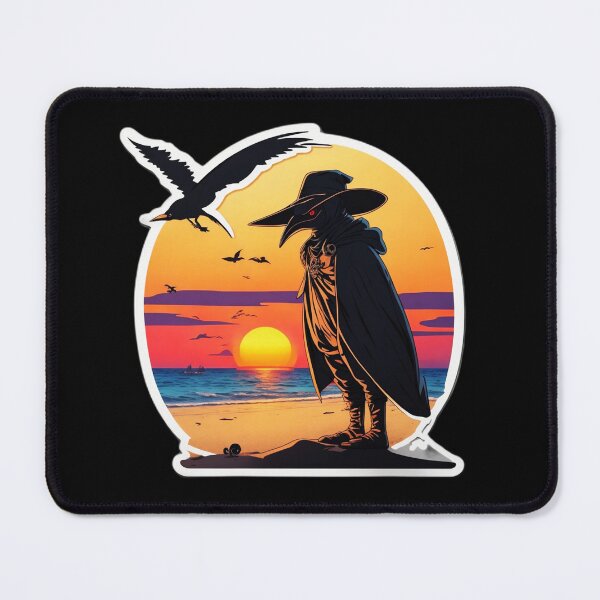 Item preview, Sunset Plague Doctor on a Beach with Hawaiian Sunset designed and sold by NautiChic.