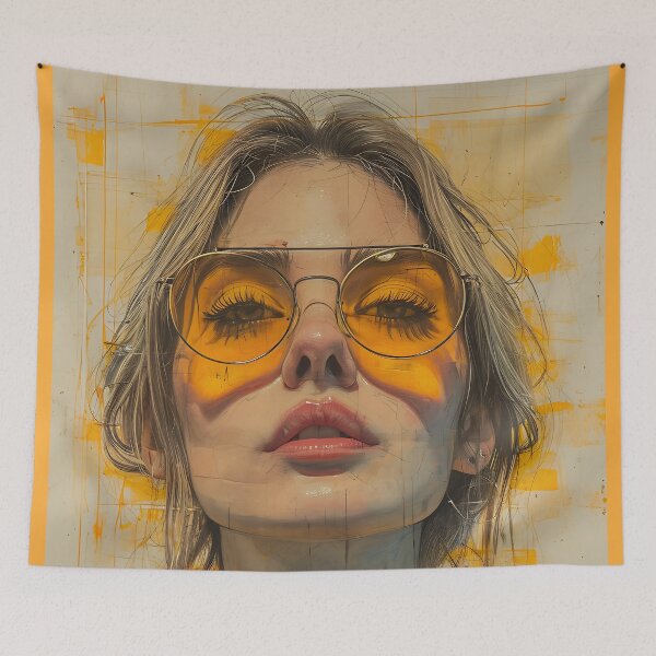 Item preview, woman in orange modern concept art designed and sold by UmagineArts.