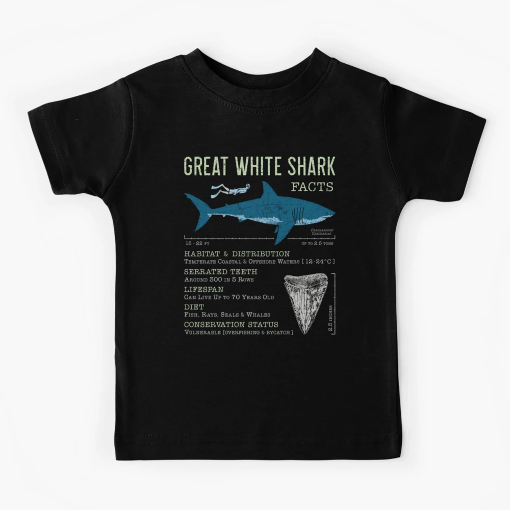 New Quint's Shark Fishing T-Shirt boys white t shirts funny t