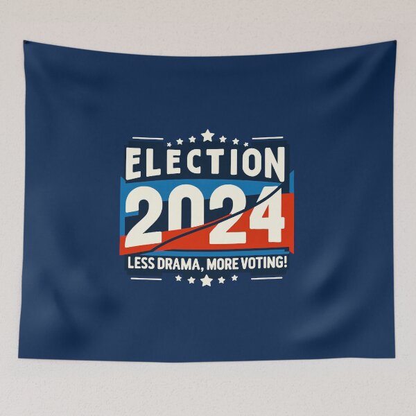 Item preview, 2024 Election Focus Tee - 'Less Drama, More Voting!' Encouraging Voter designed and sold by FEBRICAST.