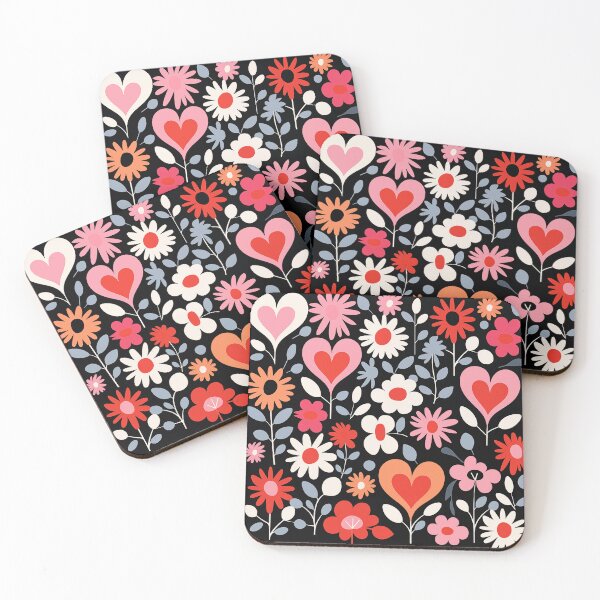 Item preview, Mary Blair Inspired Bright, Happy Flowers designed and sold by Offset Vinyl Film.