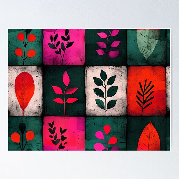 Item preview, Plants on whimsical rectangles design designed and sold by randrdesign.