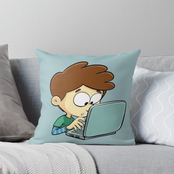 Item preview, El chico está ocupado escribiendo en su computadora portátil. designed and sold by duxpavlic.
