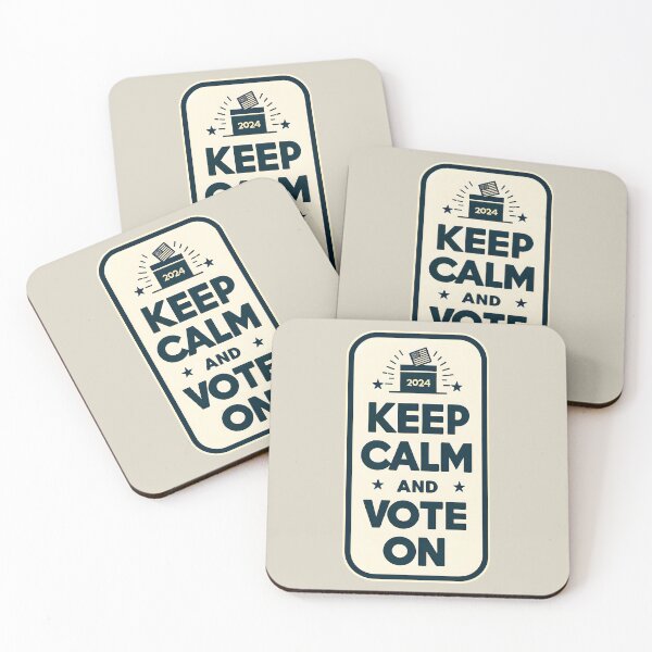 Item preview, 2024 Civic Serenity Tee - 'Keep Calm and Vote On' Election designed and sold by FEBRICAST.