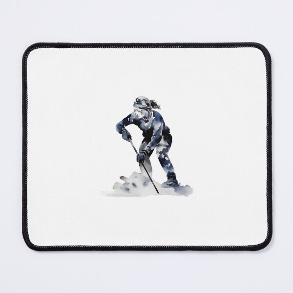Item preview, Ringette Skating Beauty in Black and Blue Watercolor designed and sold by EmeraldeaArt.