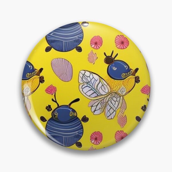 Artikelvorschau, Buzzing Bee and Flower Harmony 2 - Floral Pattern Art on Redbubble entworfen und verkauft von craftyblinders9.